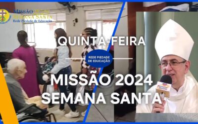 Jovens Missionários da Rede Piedade recebem mensagem de Dom Miguel Ângelo e visitam lar de idosos